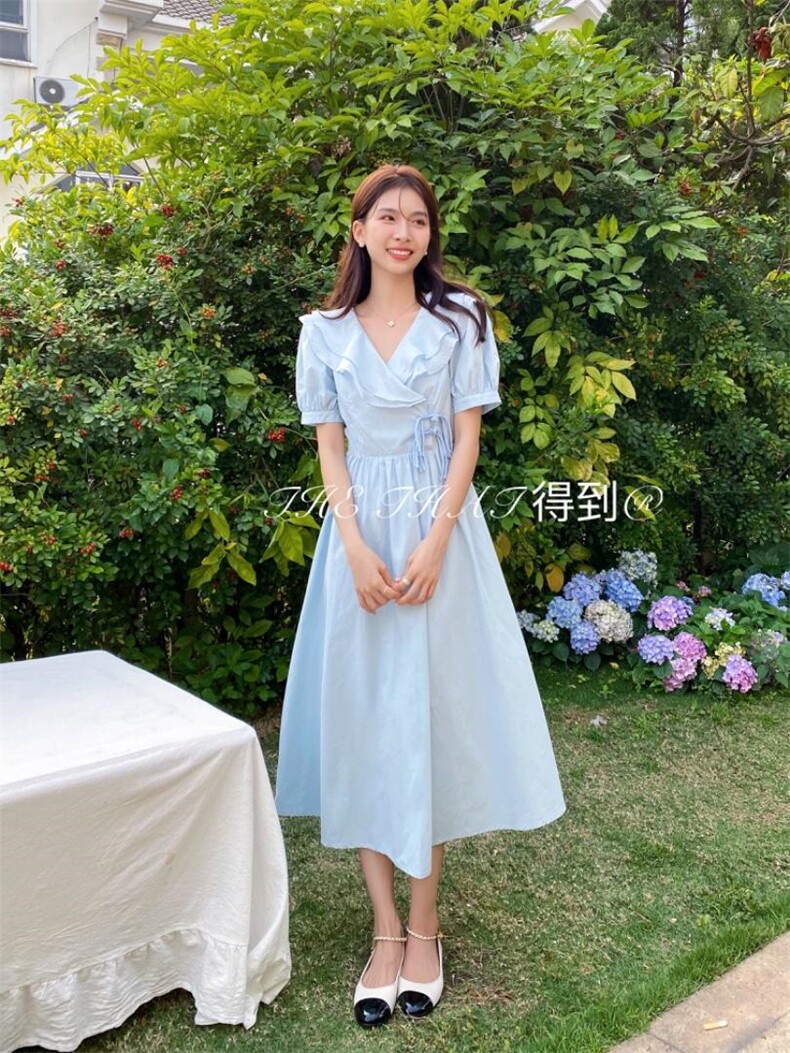 夏季风连衣裙，女装连衣裙，得到THETHAT