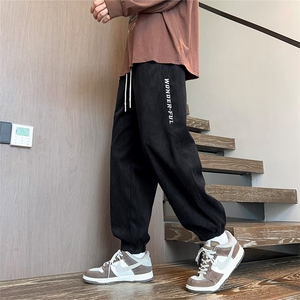 休闲裤子男款卫裤潮牌宽松高街复古直筒运动裤K529-P48图片