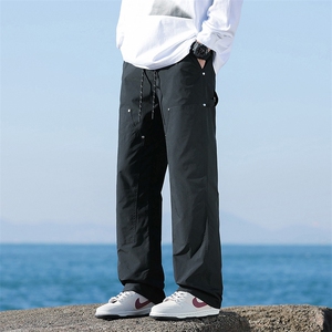 外防水伐木休闲裤男士2024春夏季宽松直筒裤潮-海景-5069-P43卡其图片
