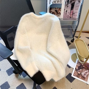 MM137-P65 日系圆领毛衣针织 秋冬打底2025新款学生百搭上衣图片