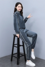 2024冬装新款两件套加厚双面丝绒套装，女装套装/套裙，凯瑟曼