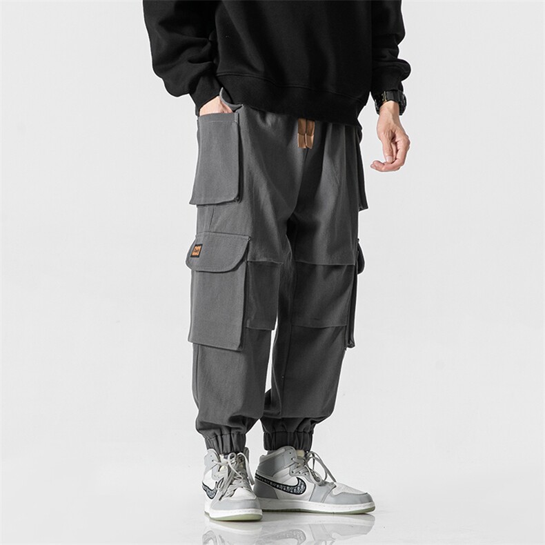 M-8XL棉秋季新款大码束脚多袋工装潮流休裤109-K313-P60,男装工装外套,星座109