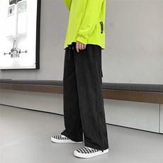 日系灯芯绒裤子男春秋港风ins潮牌情侣宽松直筒休闲裤K4011-P29，男装休闲裤，星座512-2