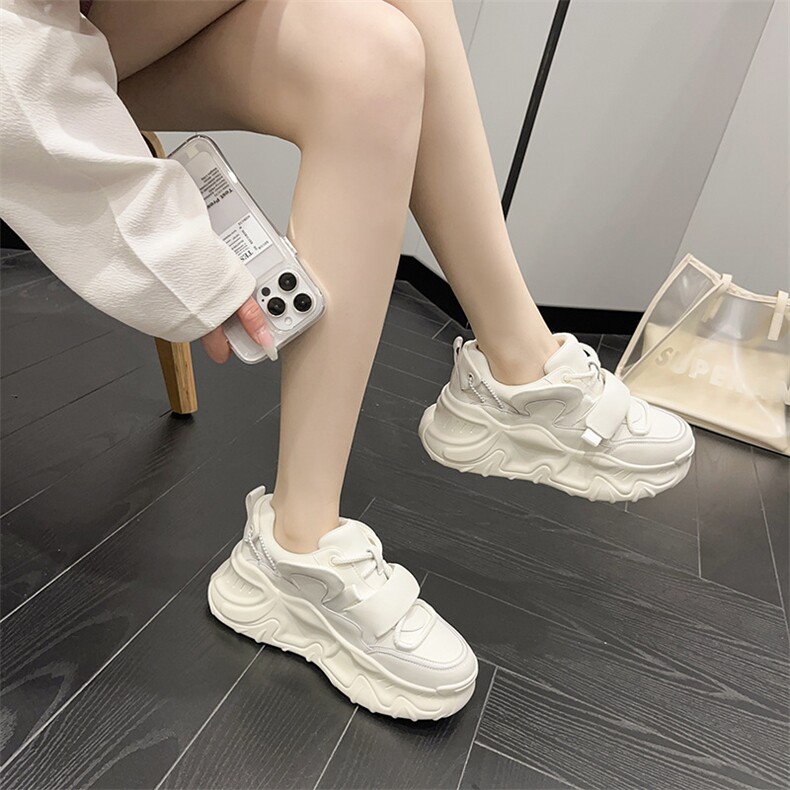 真皮轻便老爹鞋女2023春夏新款百搭厚底运动鞋女学生女潮,女鞋休闲鞋,电商A223