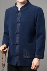 DH21728钱塘2020-2春季新建男士时尚休闲风唐装上衣P132，男装民族服装，钱塘207-2