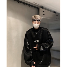 美式半高领长袖卫衣男2025秋季宽松休闲外套XZ514-2-24228-P78，女装短外套，星座514-2(原B239)