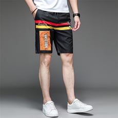 时尚印花短袖男薄款宽松直筒休闲裤夏季青年男士潮流百搭五分裤子，男装休闲裤，电商B212（原钱塘6029）