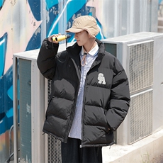 冬季新款宽松面包服港风青春立领棉服男纯色棉衣外套MY9067-P100，男装棉衣，电商A128