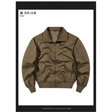 港风秋款男立领夹克衫工装拉链口袋宽松外套大码S-4XLJK1612P58，男装夹克，星座1013-1