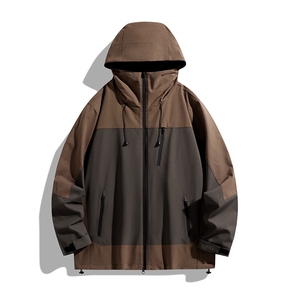 新款男女高品质户外登山服青少年学生冲锋衣夹克外套HS6607图片