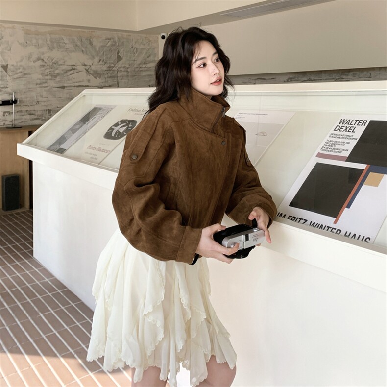 现货新款麂皮绒短外套浙宝217-1130-175-248,女装短外套,浙宝217