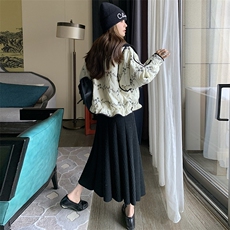 现货撞色毛线娃娃领刺绣轻薄棉服2C159-7683-P165-K248，女装棉衣/棉服，2C159