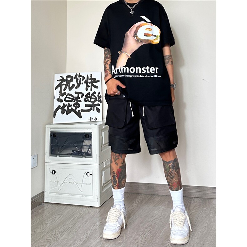 2025夏季新款男休闲五分裤A061-ED50016-P50控68-聚酯纤维,男装牛仔裤,电商A061-1