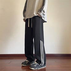 KP787P45港风三条杠休闲裤宽松运动裤拖地裤束脚裤男，男装休闲裤，星座1204-3