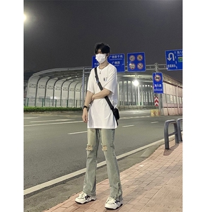 B221 美式ins高街暗黑小众拉链破洞牛仔裤 LK23076-P65 控88图片