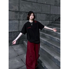 M541-P35刺绣美式潮流宽松休闲百搭舒适短袖T恤男女同款，男装T恤，星座617A-1（原B318A）