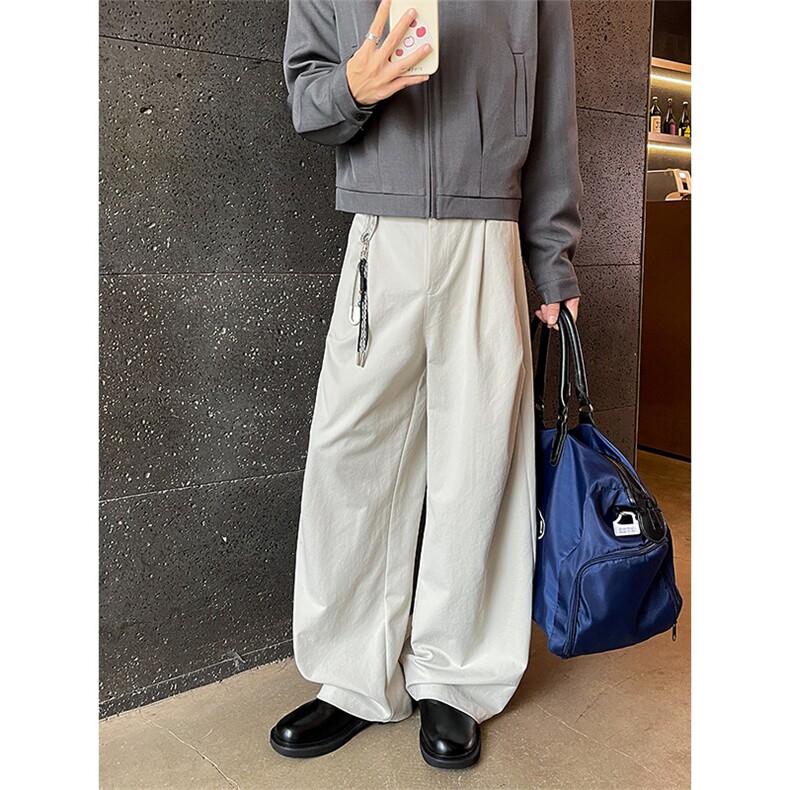 秋冬宽松垂感休闲裤男秋冬数据款潮流休闲宽松设计感裤子特P45，男装休闲裤，电商B319