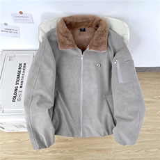 冬棉衣男加绒加厚羊羔绒外套男装工装翻领夹克保暖棉服TT22P108，男装夹克，星座1013-5