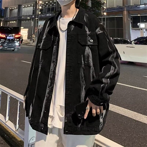 F680P68复古牛仔外套男款痞帅扎染男生牛仔衣高级感工装夹克2025图片
