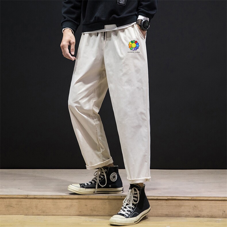 K43101-P25加绒款-P35休闲裤男士大码宽松九分运动裤男裤男直筒,男装休闲裤,电商A040A