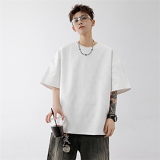 2026夏季新款男士肌理短袖T恤圆领提花半袖T2515特P25，男装T恤，电商B220
