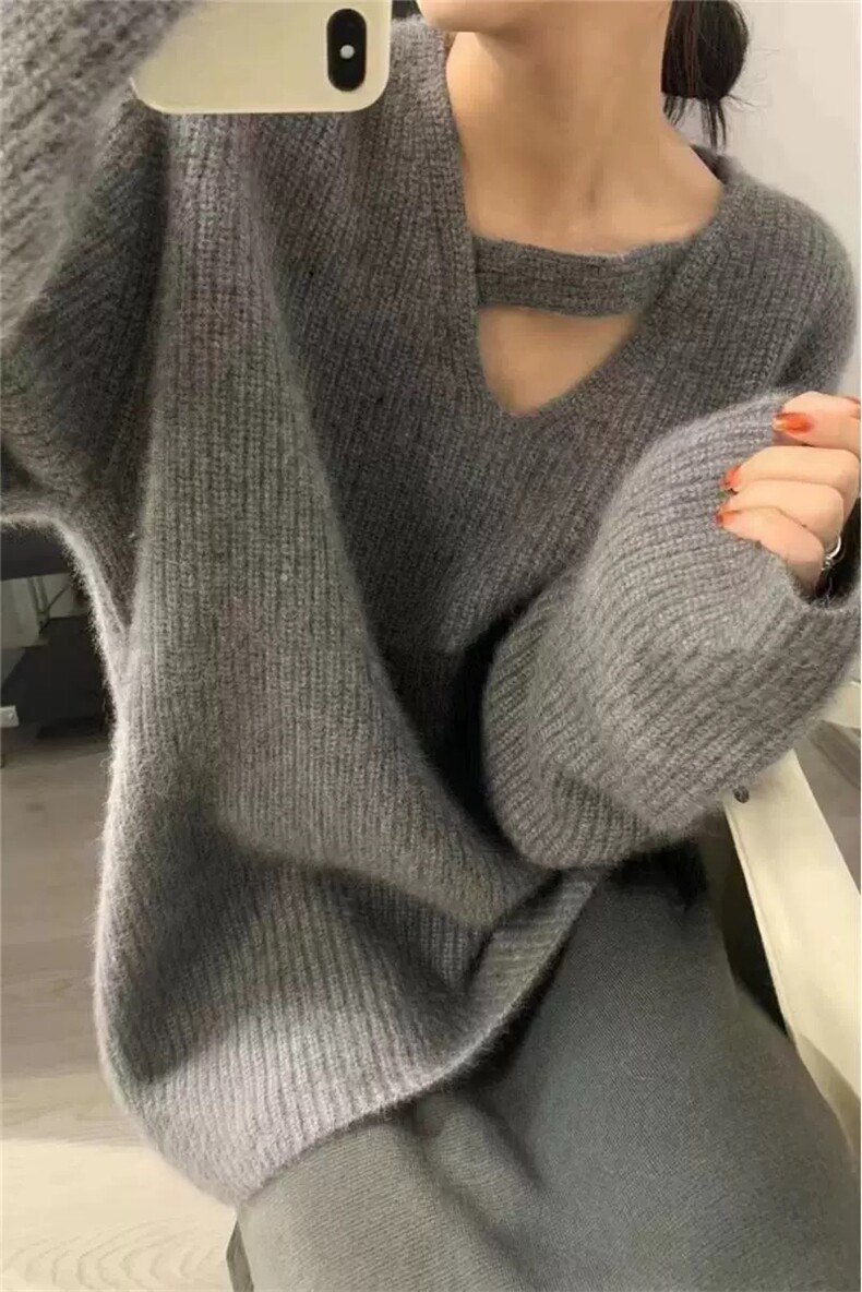 新款女装V领毛衣时尚百搭羊毛羊毛衫舒适保暖上衣,女装羊毛衫,恩泰羊绒