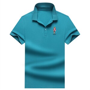 夏季新款男士翻领短袖t恤中年有领男装上衣服休闲POLO衫图片