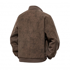 春季新款荔枝纹皮衣外套立领情侣宽松潮流工装拉链夹克JK2601/P78，男装夹克，电商B318