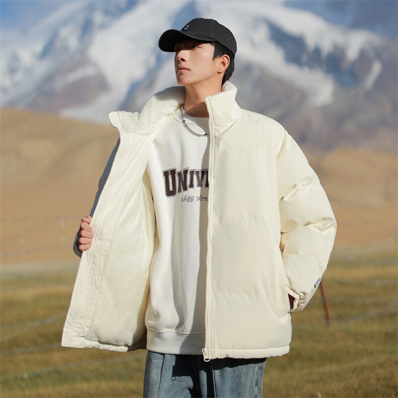 抖音直播连帽棉衣假两件加厚棉袄情侣款百搭面包服MY111-P65,男装棉衣,星座1402-1