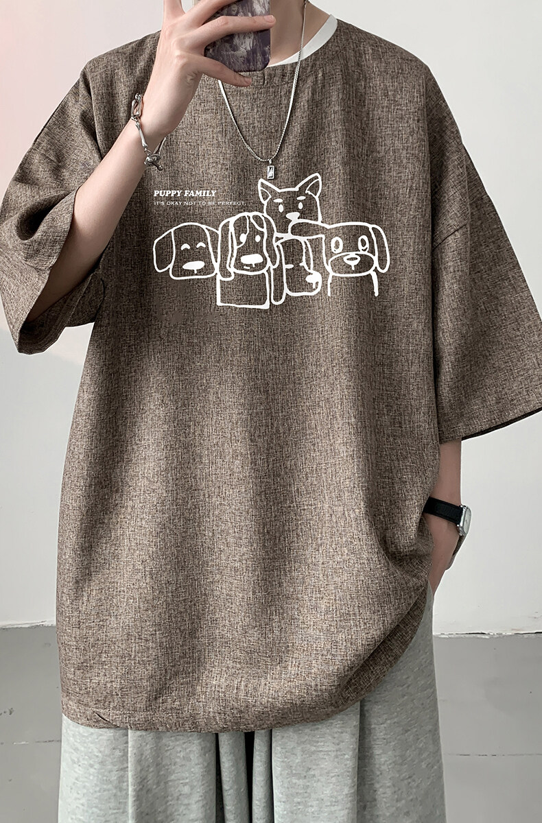 风复古亚麻短袖男棉麻t恤男半袖ZT71404-P35,男装T恤,电商A040