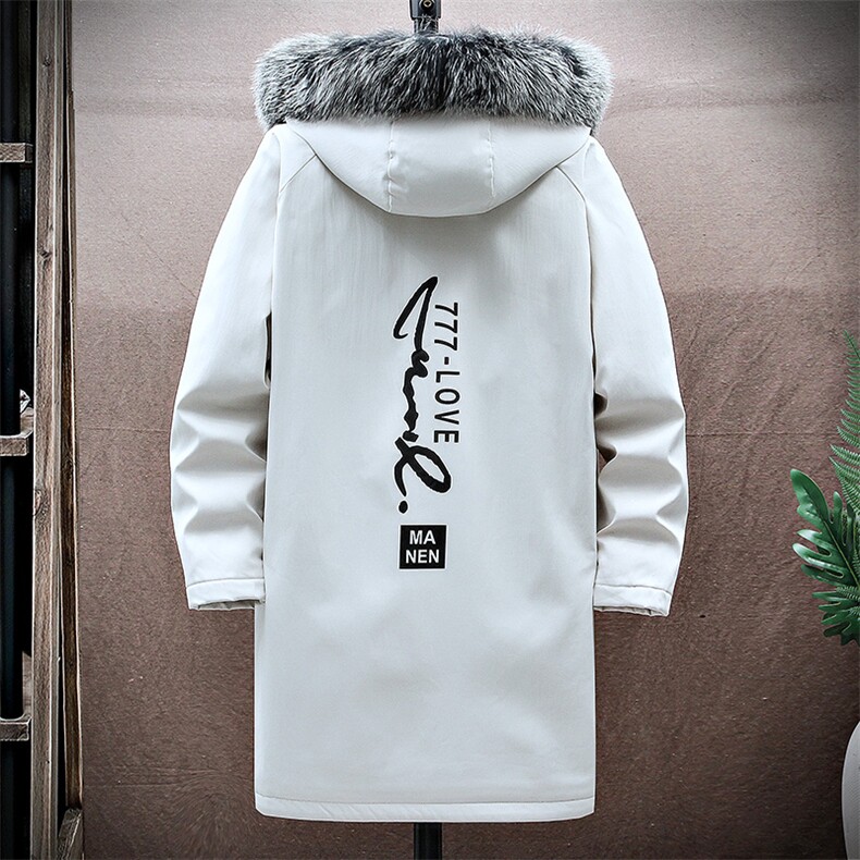 主推款男士派克服中长款冬季加绒加厚风衣连帽外套JR917-P90,男装风衣,星座301D(原星座1004-8）