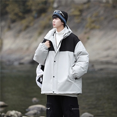 山系户外拼色工装面包服时尚连帽保暖棉衣A247-MY560特批85，男装棉衣，电商A247