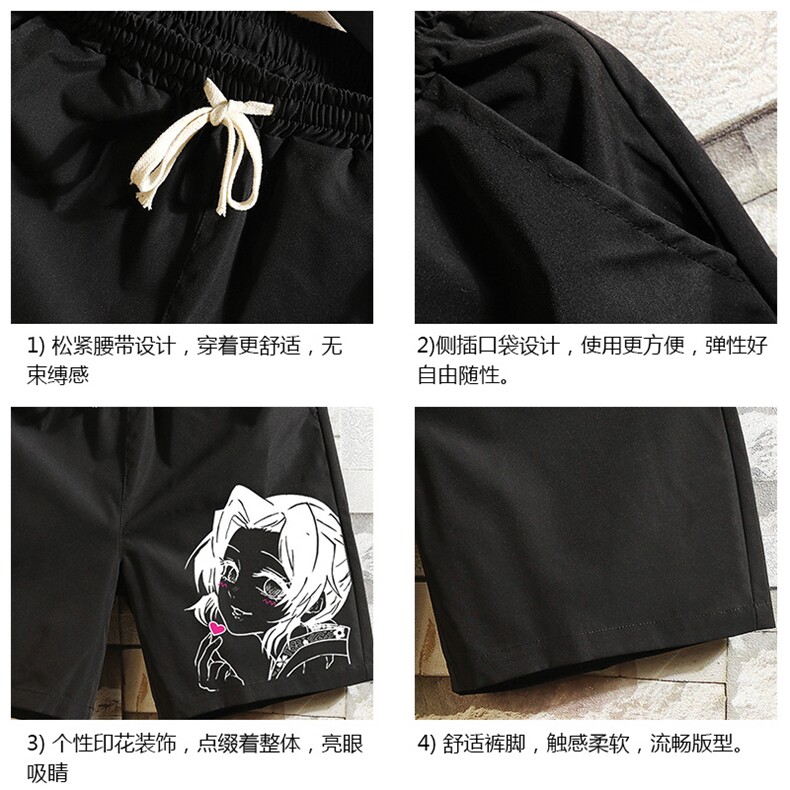 DK39153-P15港风休闲短裤男士大码运动五分裤男中裤男马裤砖墙,男装休闲裤,电商A040A