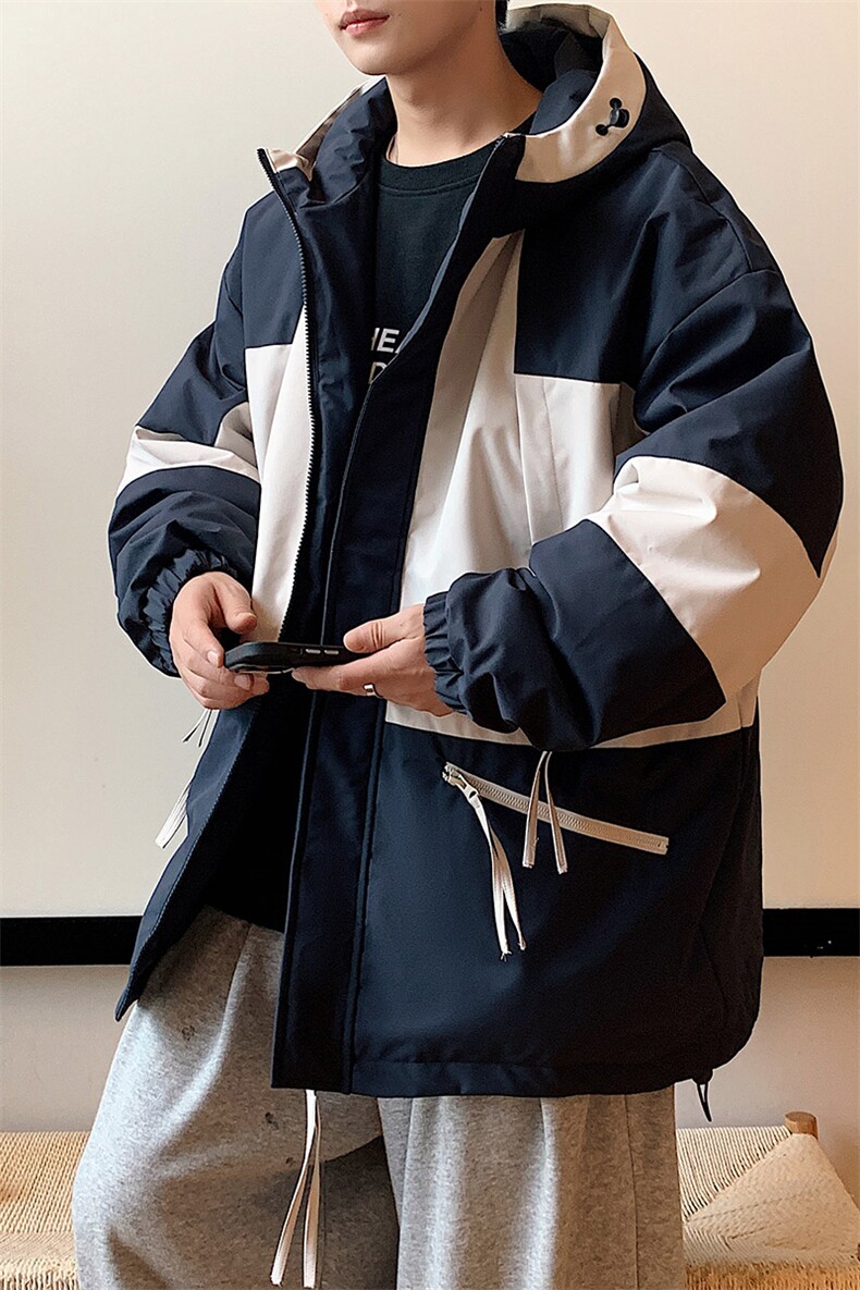 港风棉衣男宽松防风防水加厚冲锋衣棉衣外套MY8818-P98,男装棉衣,星座1204-3