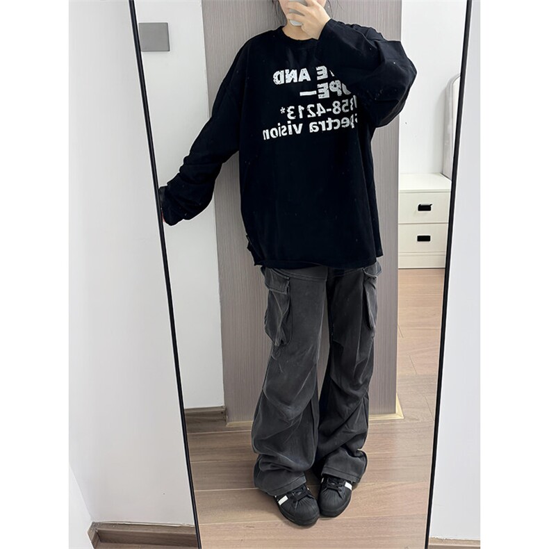设计感褶皱水洗卫裤垂感休闲工装裤KZ819特P65,男装休闲裤,星座908-1