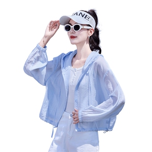 衣女新款薄款透气轻薄连帽开衫多巴胺外穿通勤外套女2026夏季外套图片