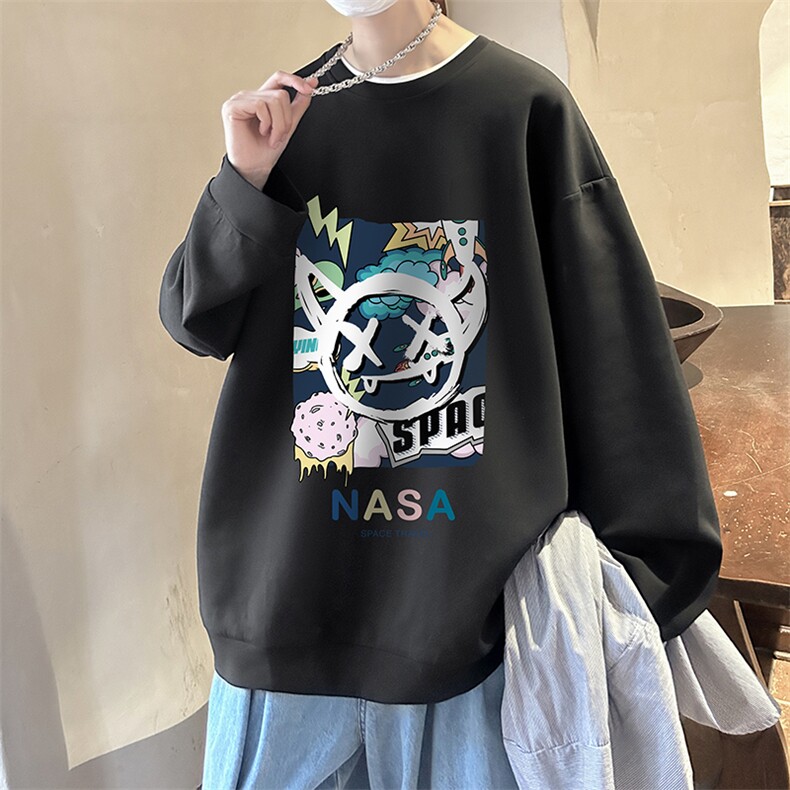 控38简约帅气百搭长袖t恤男大码卫衣T4275-P25加绒款-P35,男装卫衣,电商A040