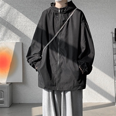 连帽夹克男大码胖子棒球服上衣外套JK65287-P45，男装夹克，电商A040