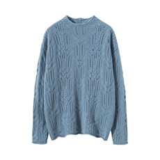 优雅镂空麻花半高领女士羊绒衫时尚百搭显瘦保暖毛衣，女装羊绒衫，迎冬羊绒