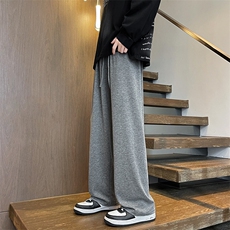 8XL-M特大码糯米裤男垂感直筒宽松休闲羊绒裤子K995P55控78，男装休闲裤，电商D206-1