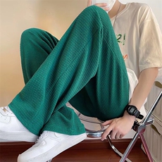 ins潮牌港风休闲裤男美式高街hiphop炸街华夫格拖地裤UK99P35，男装休闲裤，星座1116-2