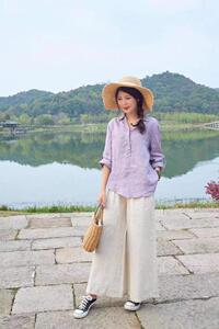 纯苎连衣裙小衫裤子裙子衬衣
时尚风
风淑女风休闲风图片