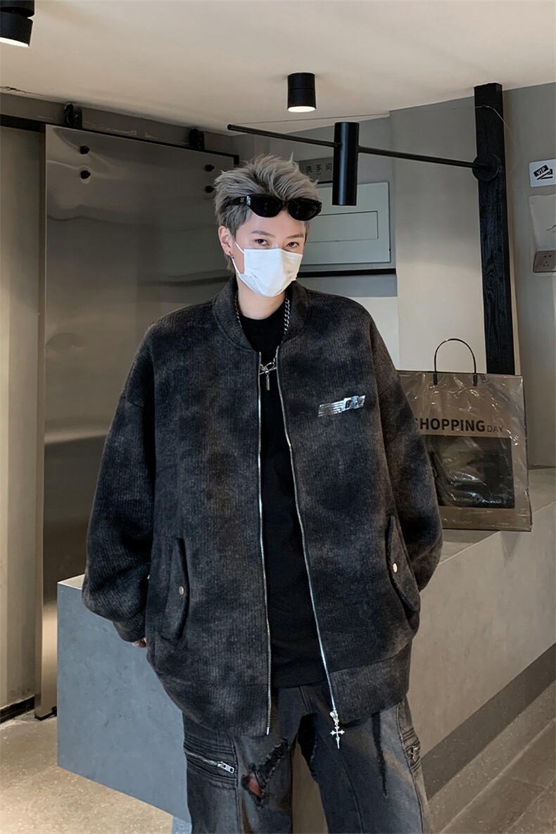 美式复古棒球服男2025秋季潮牌工装飞行夹克XZ514-2-24246-P118,男装夹克,星座514-2(原B239)