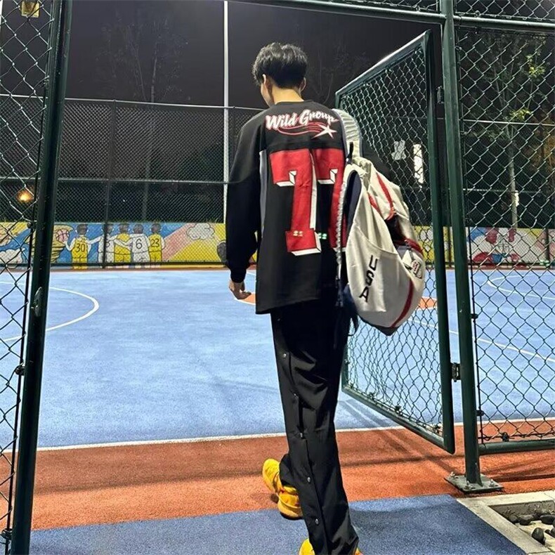 DW11-P48秋季新款美式冰球服77号复古长袖卫衣男-网图现货图片