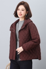2024年冬季新款时尚休闲保暖连帽小棉服，女装棉衣/棉服，依恋蒂丝