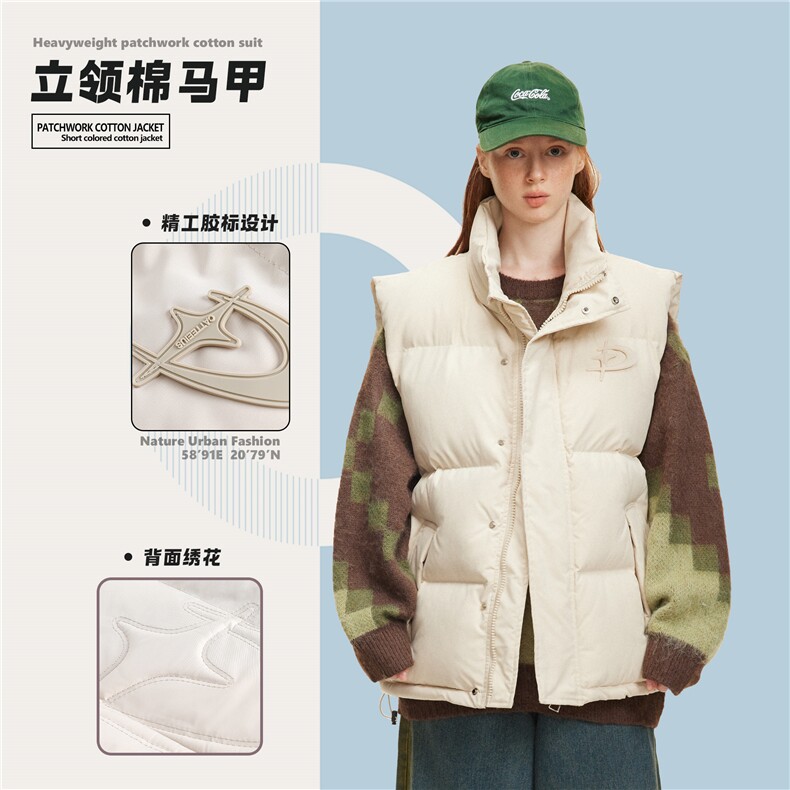 2025冬款贴标马甲棉服--5239模特图控价198,男装棉衣,电商S012（CATTEE）