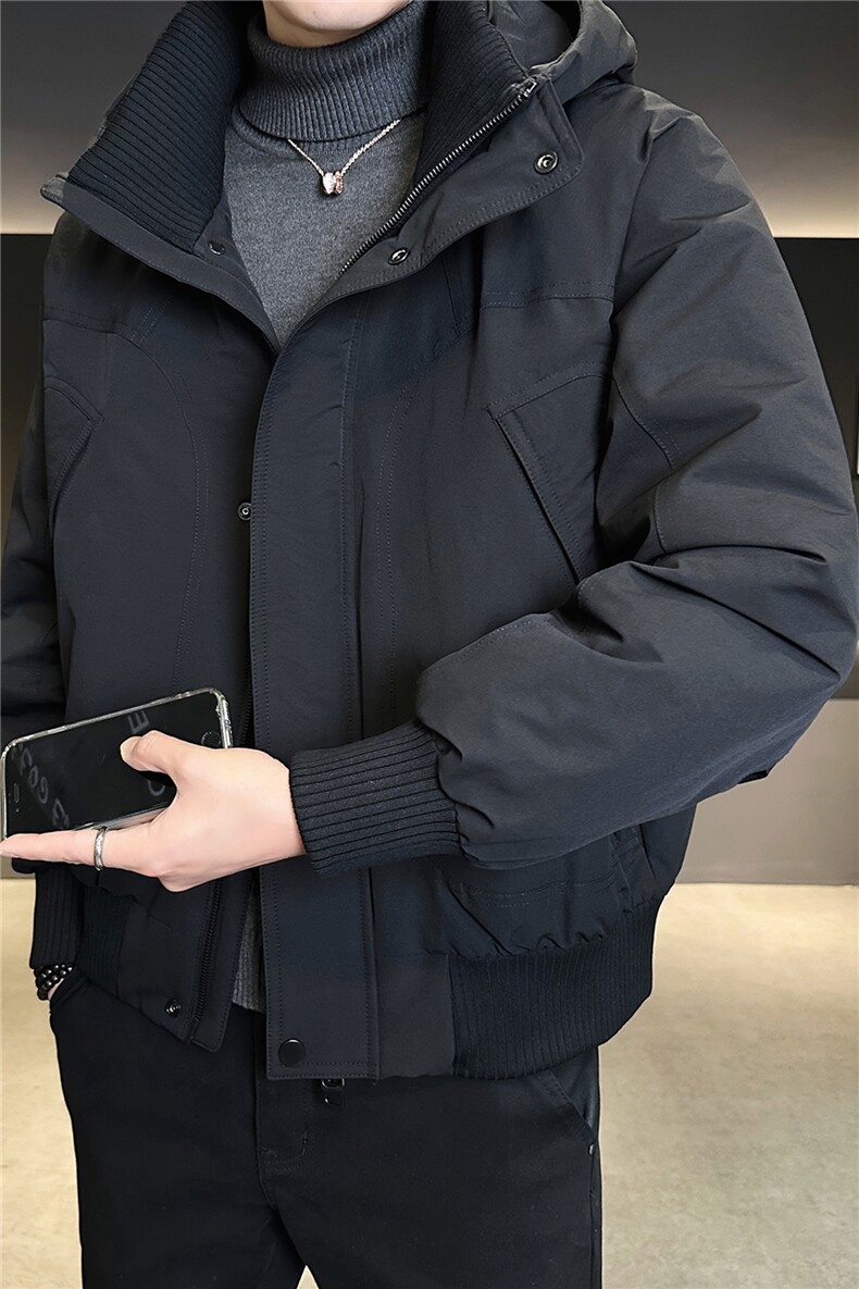 新标90绒工装连帽羽绒服男冬季外套A313-25659-P315控劵后398,男装羽绒服,电商A313
