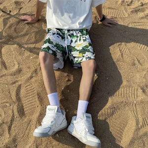 潮牌街头迷彩工装短裤男夏季复古休闲裤DK5527 P22图片
