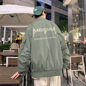 特批夜景棒球服外套时尚字母印花翻领夹克 特批图片