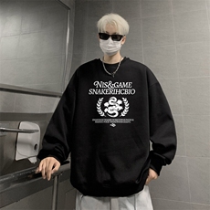 ！圆领卫衣男装港风长袖T恤男外套男WY264-特P23，男装T恤，电商B367
